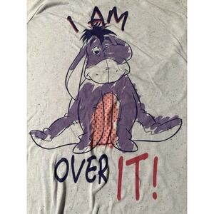 Disney Sleepshirt Nightgown EEYORE "IM OVER IT" Womens Sz Small-M Short Sleeve